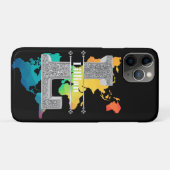 Gepersonaliseerde L Initiaal Silver Monogram Jouw  Case-Mate iPhone Case (Achterkant (horizontaal))