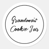 Gepersonaliseerde labels oma's koekjestrommel (Voorkant)