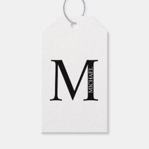 Gepersonaliseerde Labels voor monogram en naam Cadeaulabel