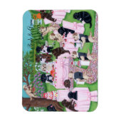 Gepersonaliseerde labrador bruiloft schilderij magneet (Verticaal)