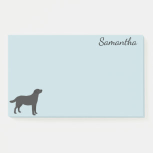 Gepersonaliseerde Labrador Retriever Zwart Post-it® Notes