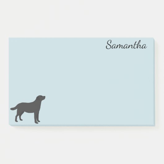 Gepersonaliseerde Labrador Retriever Zwart Post-it® Notes (Voorkant)