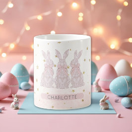 Gepersonaliseerde Lace Bunny Easter Mok