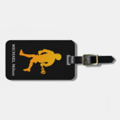 Gepersonaliseerde lacrosse bagagelabel (Voorkant horizontaal)