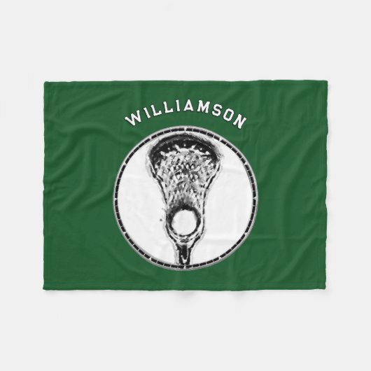 Gepersonaliseerde lacrosse fleece deken (Voorkant (Horizontaal))