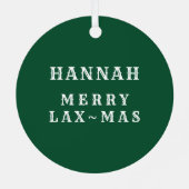 Gepersonaliseerde Lacrosse Goalie Ceramic Ornament (Achterkant)