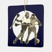 Gepersonaliseerde Lacrosse Keepomwille Gift Keramisch Ornament (Links)
