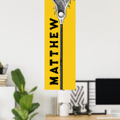 gepersonaliseerde lacrosse poster (Thuiskantoor)