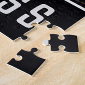 gepersonaliseerde lacrosse speler legpuzzel (Zijkant)