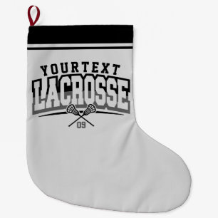 Gepersonaliseerde Lacrosse-speler NAAM TOEVOEGEN T Grote Kerstsok