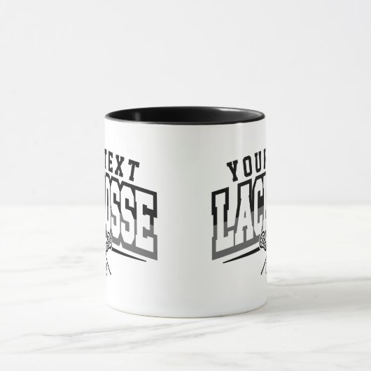 Gepersonaliseerde Lacrosse-speler NAAM TOEVOEGEN T Mok (Midden)