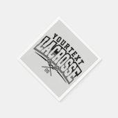 Gepersonaliseerde Lacrosse-speler NAAM TOEVOEGEN T Servet (Hoek)