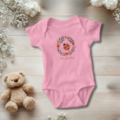 Gepersonaliseerde Lady Bug Waterverf Bloemen Gift Romper