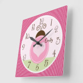 Gepersonaliseerde  Ladybug met stippen Klok (Hoek)