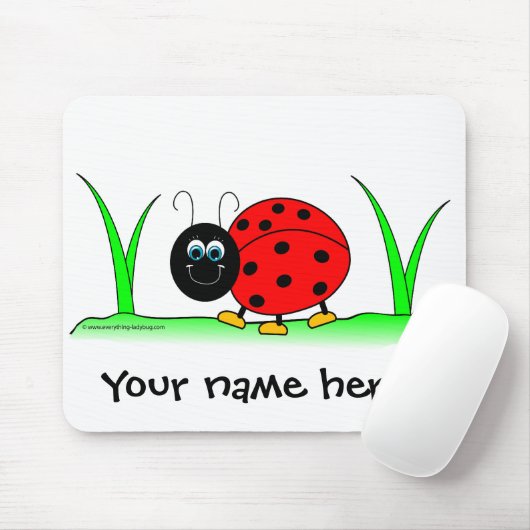 Gepersonaliseerde Ladybug Mousepad Muismat (Met muis)