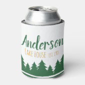 Gepersonaliseerde Lake House & Pine Trees Koelbox Blikjeskoeler (Blikje Voorkant)