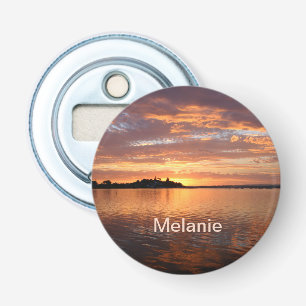 Gepersonaliseerde Lake Side Button Flesopener
