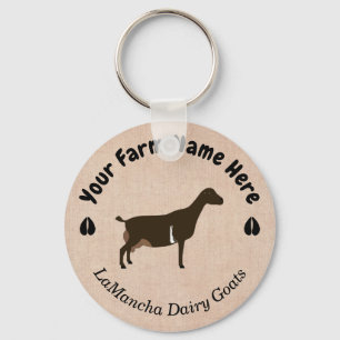 Gepersonaliseerde LaMancha Dairy Goat Sleutelhanger