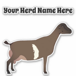 Gepersonaliseerde LaMancha Dairy Goat Sticker
