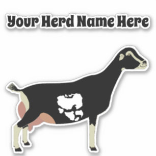Gepersonaliseerde LaMancha Dairy Goat Sticker
