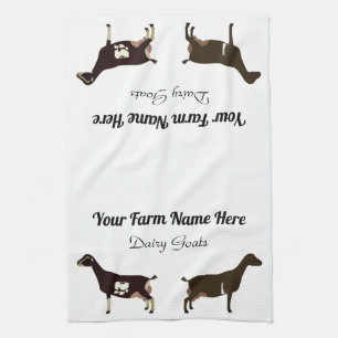 Gepersonaliseerde LaMancha Dairy Goat Theedoek