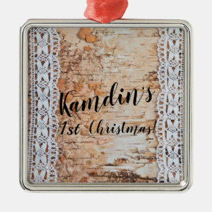 Gepersonaliseerde Landschuur Houten Kant Trim Edge Metalen Ornament