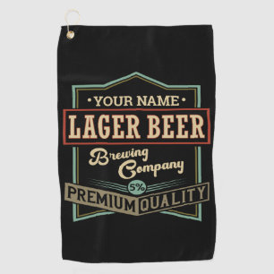 Gepersonaliseerde langwerpige brouwerij met coëxis golfhanddoek