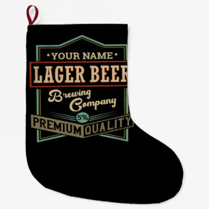Gepersonaliseerde langwerpige brouwerij met coëxis grote kerstsok