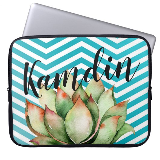 Gepersonaliseerde Laptop CaseBoho Cacti Cactus Suc Laptop Sleeve (Voorkant)