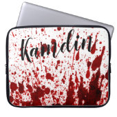 Gepersonaliseerde laptop Hoesje bloedspetter vampi Laptop Sleeve (Voorkant)