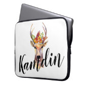 Gepersonaliseerde Laptop Hoesje boho hert Buck Hea Laptop Sleeve (Voorkant Links)