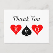 Gepersonaliseerde Las Vegas bruiloft dank u kaarte Briefkaart (Voorkant)