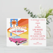 Gepersonaliseerde Las Vegas bruiloft Kaart (Staand voorkant)
