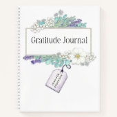 Gepersonaliseerde Lavendel Bloemen Dankbaarheid Ti Notitieboek (Voorkant)