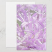 Gepersonaliseerde lavendel wilde bloemen briefpapier (Voorkant / Achterkant)