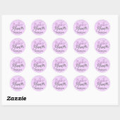 Gepersonaliseerde LAVENDER Baby shower Labels Afdi (Vel)