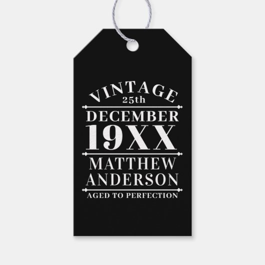 Gepersonaliseerde leeftijd tot perfecte cadeaulabel (Voorkant)