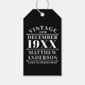 Gepersonaliseerde  leeftijd tot perfecte cadeaulabel (Achterkant)