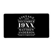 Gepersonaliseerde  leeftijd tot perfecte etiket (Voorkant)