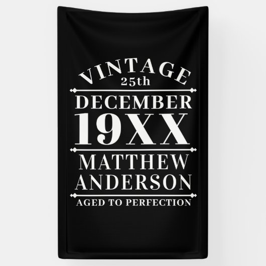 Gepersonaliseerde leeftijd tot perfecte spandoek (Verticaal)