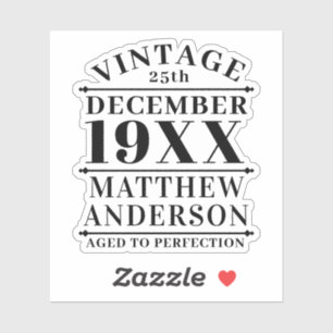 Gepersonaliseerde  leeftijd tot perfecte sticker