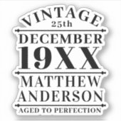 Gepersonaliseerde  leeftijd tot perfecte sticker (Voorkant)