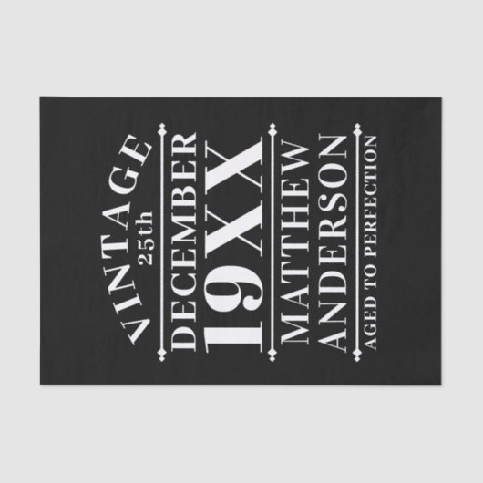 Gepersonaliseerde  leeftijd tot perfecte tissuepapier (Voorkant)