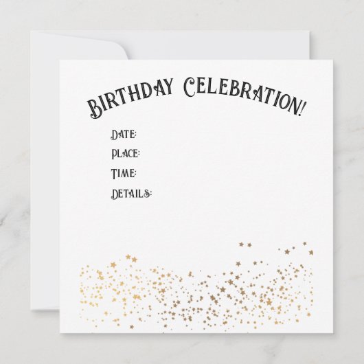 Gepersonaliseerde leeftijd verjaardag uitnodiging  (Achterkant)