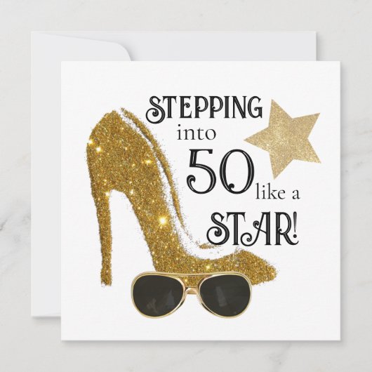 Gepersonaliseerde leeftijd verjaardag uitnodiging  (Voorkant)