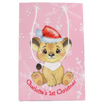 Gepersonaliseerde leeuw, eerste kerstkind, meisje 