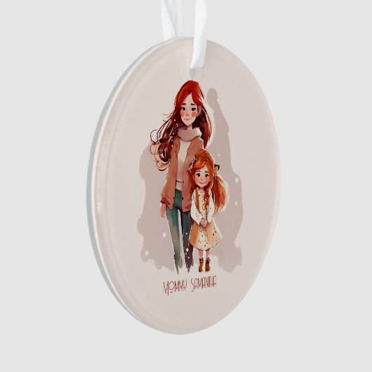Gepersonaliseerde legant moeder en dochter ornament (voorkant)