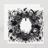 Gepersonaliseerde lege Kaart - Zwart-wit Sjabloon (Voorkant / Achterkant)