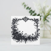 Gepersonaliseerde lege Kaart - Zwart-wit Sjabloon (Staand voorkant)