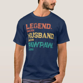 Gepersonaliseerde legende Man Pawpaw Vaderdag T-shirt